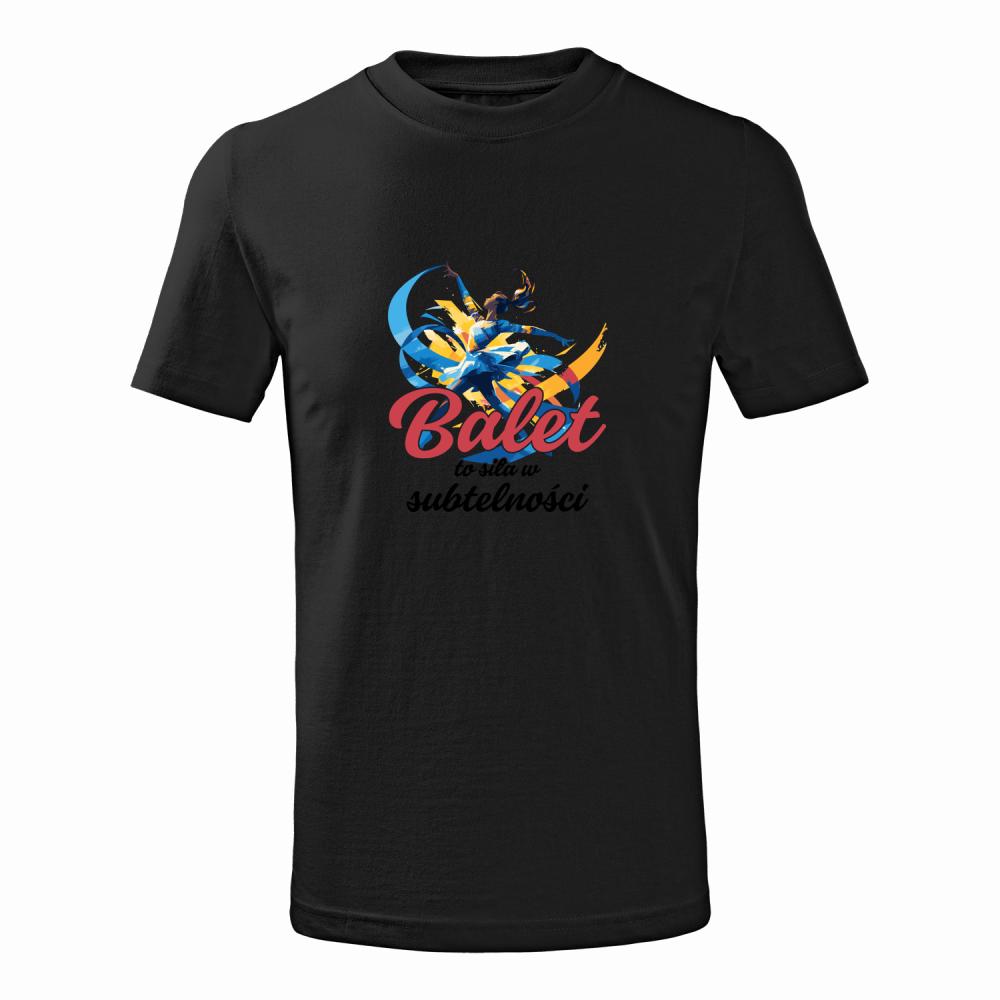 Balet to siła w subtelności koszulka junior kolor czerwony