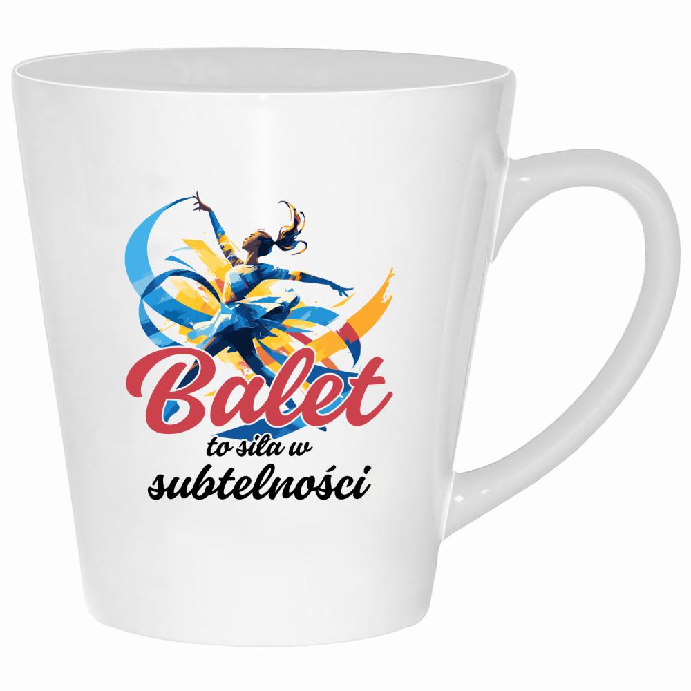 Balet to siła w subtelności kubek latte