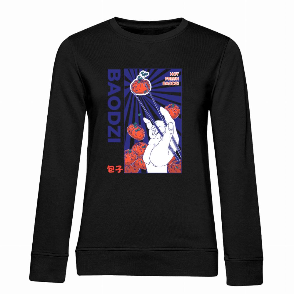 Baodzi bluza damska bez kaptura kolor red