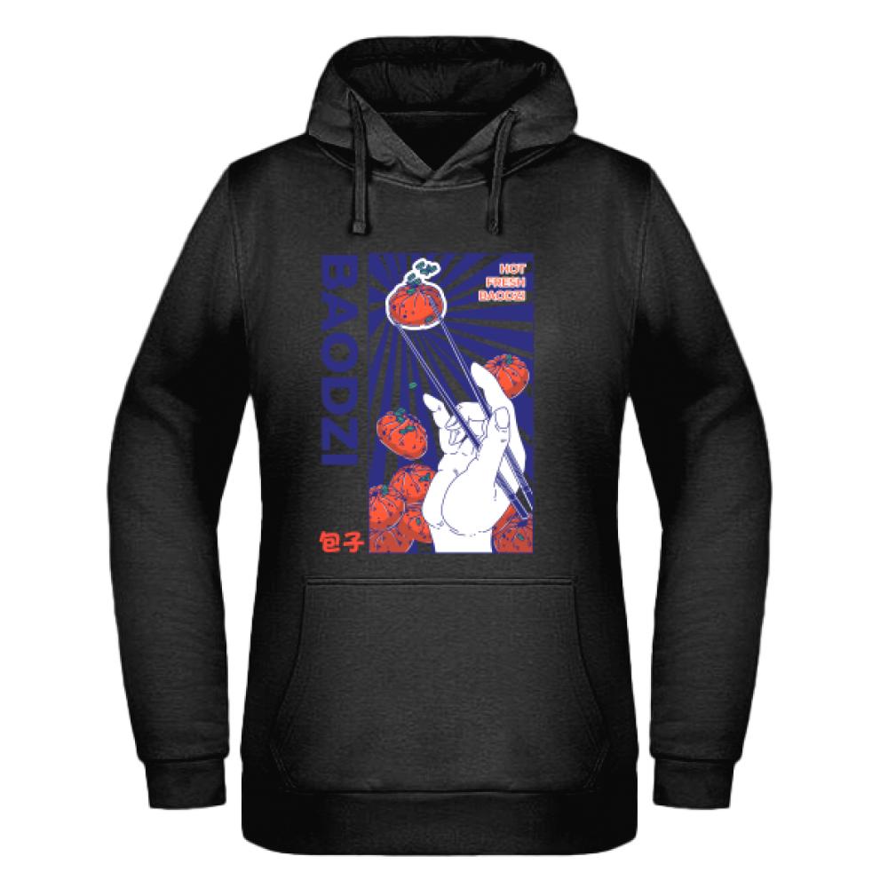 Baodzi bluza damska z kapturem kolor biały