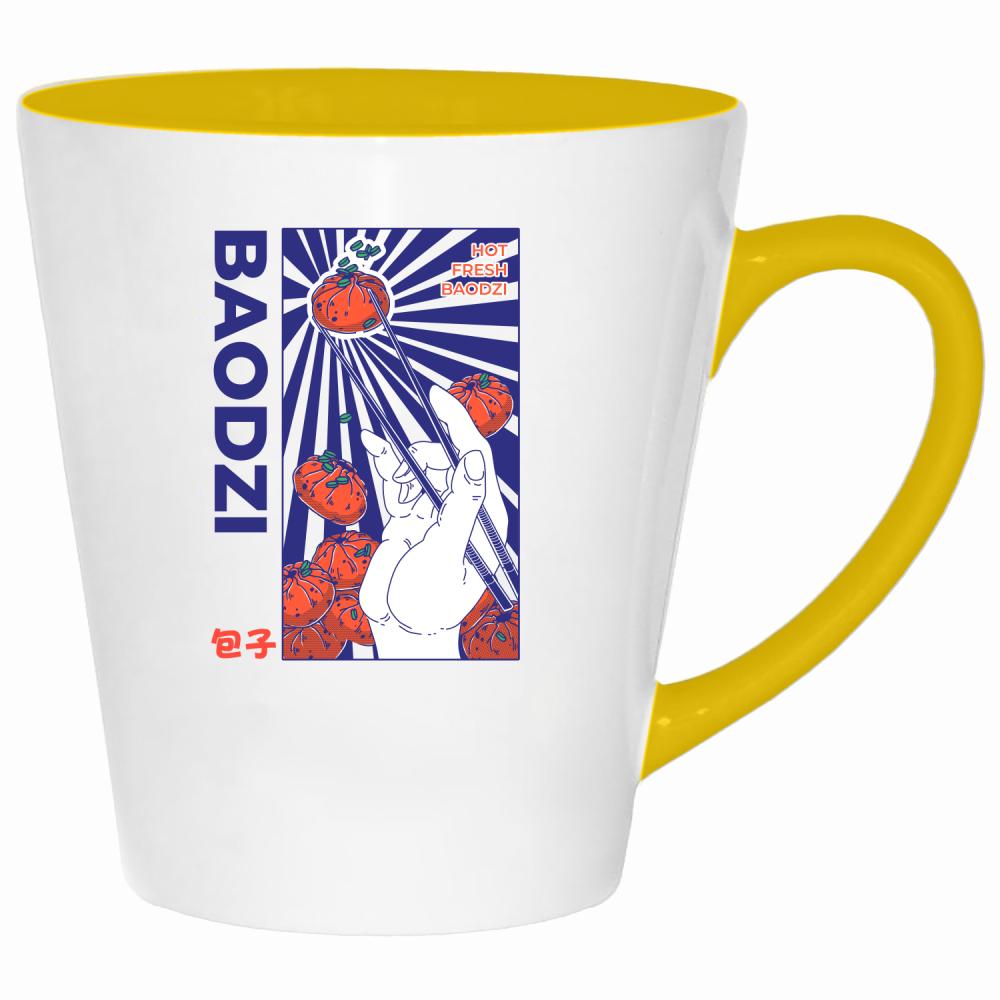 Baodzi kubek latte kolor żółtyy