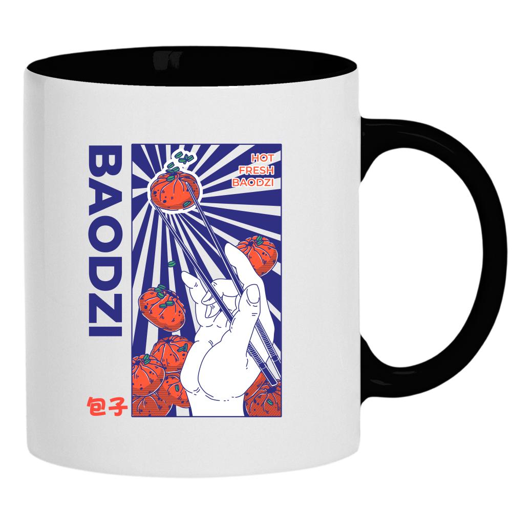 Baodzi kubek ucho kolor kolor czarnyy