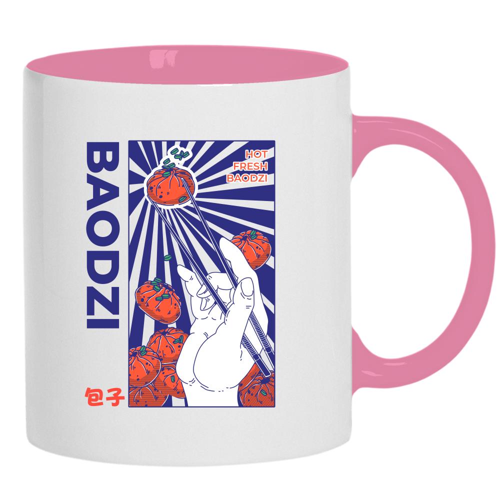 Baodzi kubek ucho kolor kolor różowy