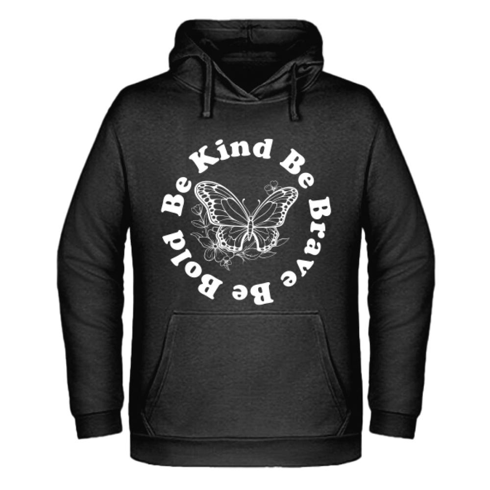 BE KIND BE BRAVE BE BOLD bluza męska z kapturem
