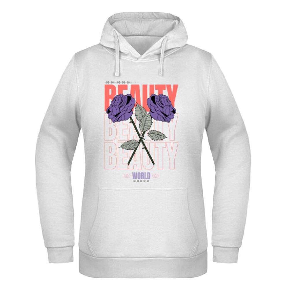 BEAUTY BEAUTY BEAUTY WORLD bluza damska z kapturem