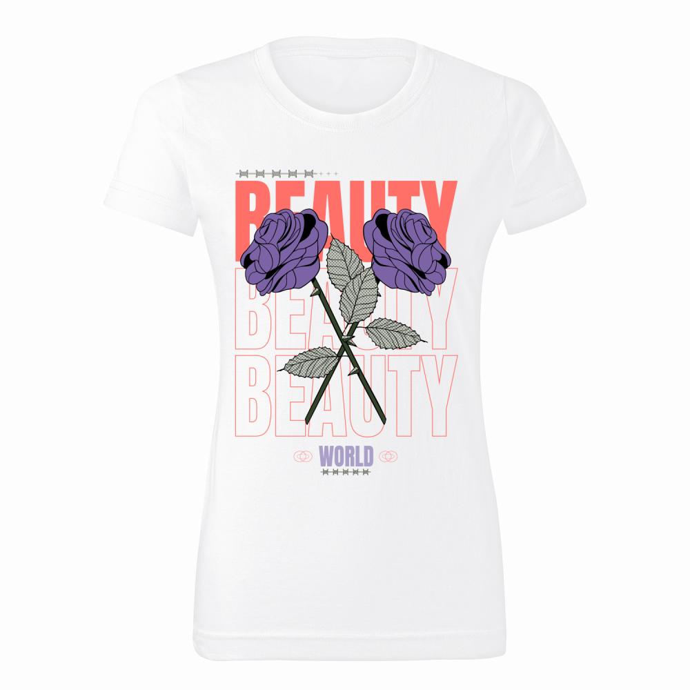 BEAUTY BEAUTY BEAUTY WORLD koszulka damska