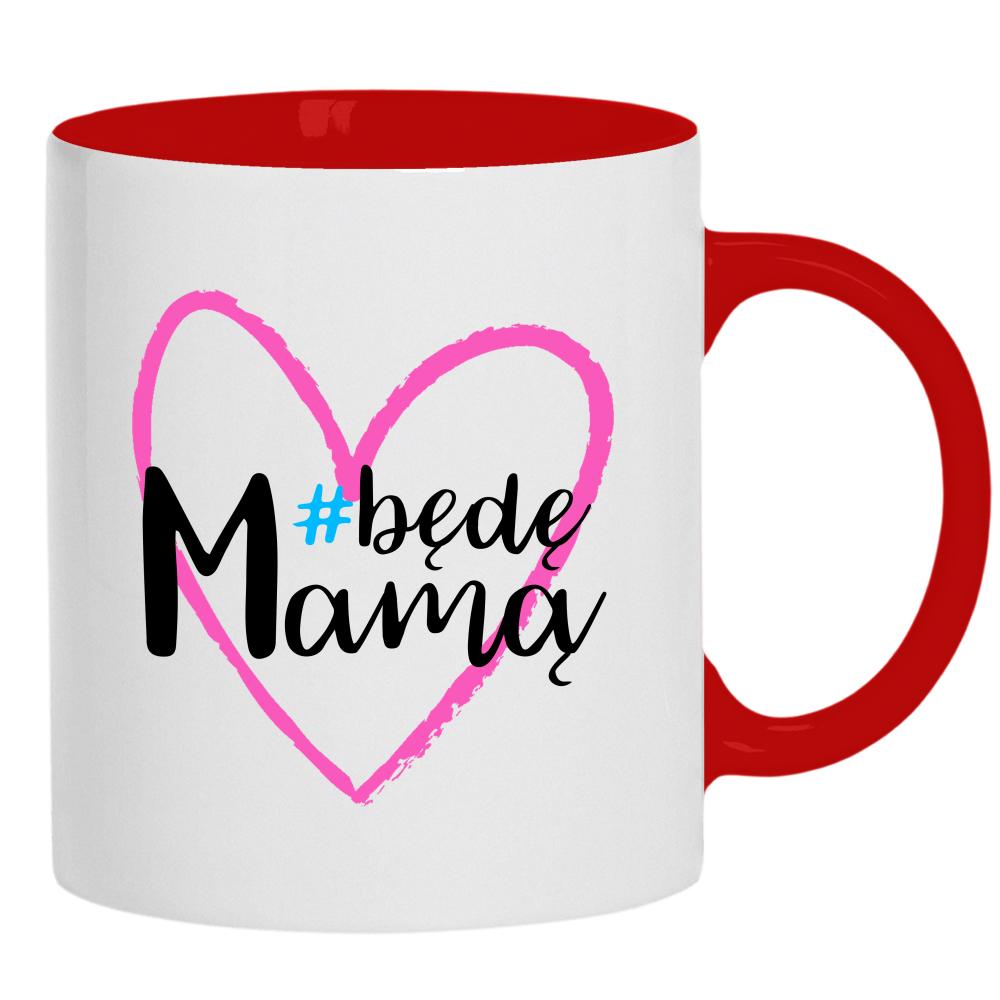 Będę mamą kubek ucho kolor