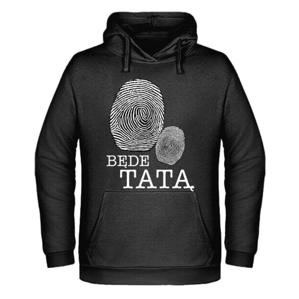 Będę Tatą Odciski bluza męska z kapturem