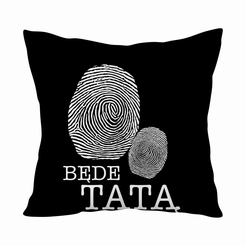 Będę Tatą Odciski poduszka