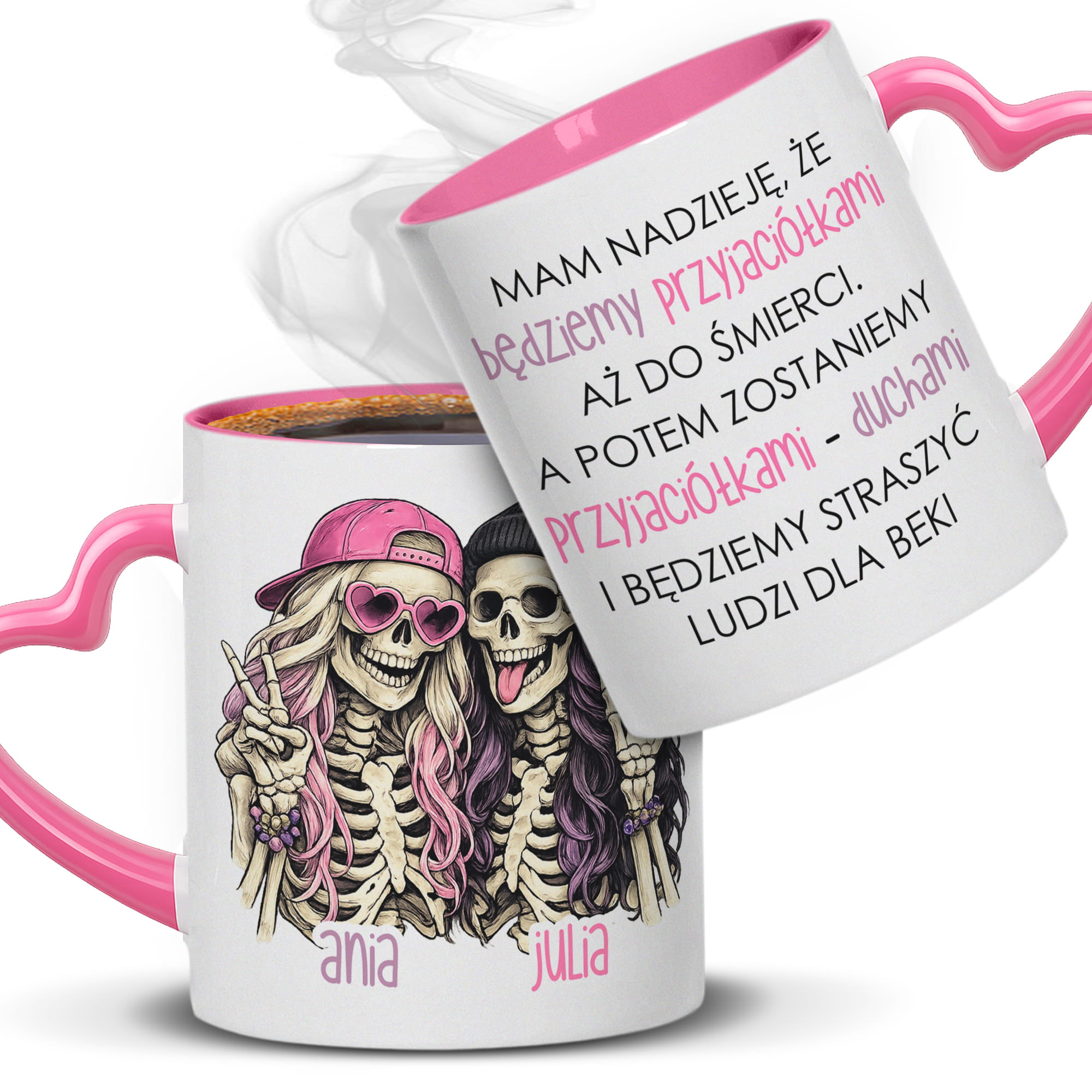 Będziemy przyjaciółkami do śmierci kubek uchwyt serce