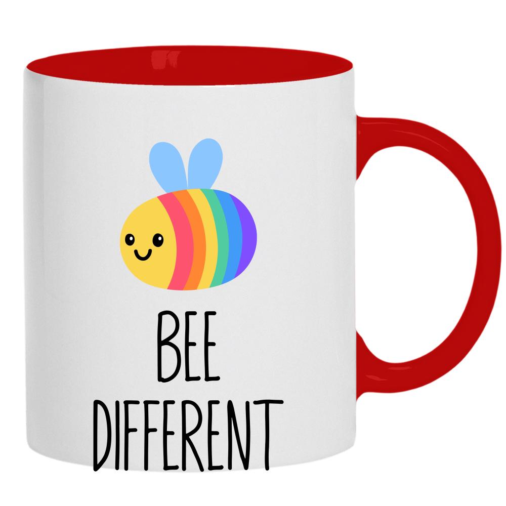 Bee Different kubek ucho kolor kolor czerwony