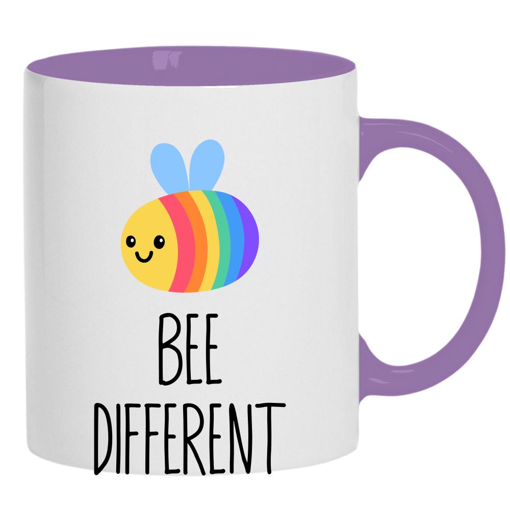 Bee Different kubek ucho kolor kolor jasnofioletowy