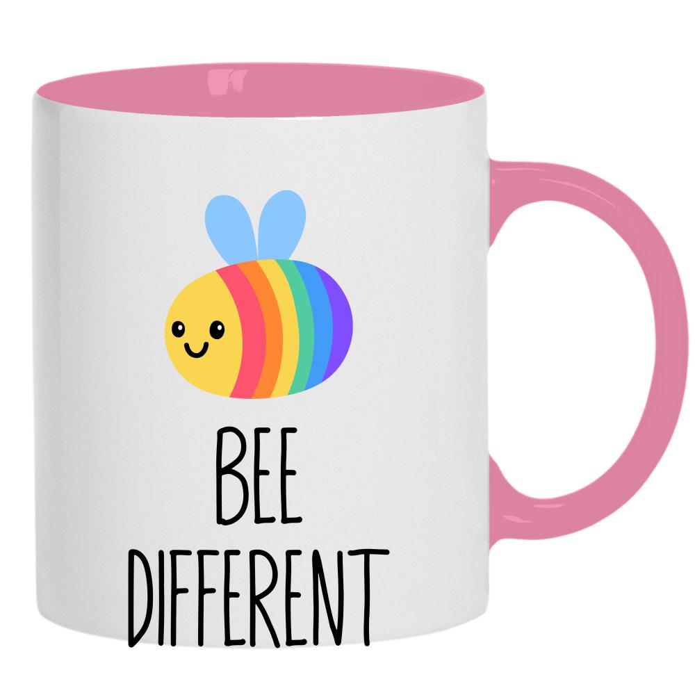 Bee Different kubek ucho kolor kolor różowy