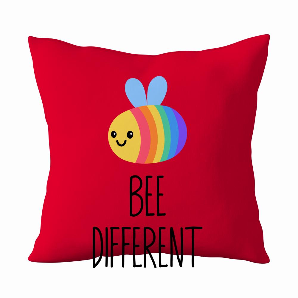 Bee Different poduszka kolor czerwony