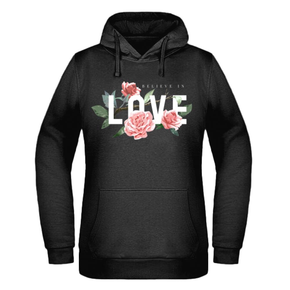 Believe in Love bluza damska z kapturem