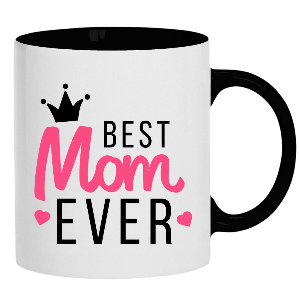 Best Mom Ever 3 kubek ucho kolor kolor czarnyy
