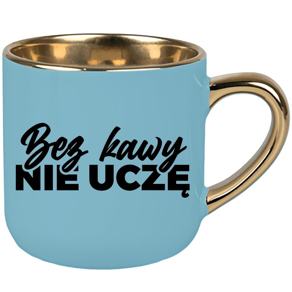 Bez kawy nie uczę kubek elegant duży kolor niebieski 2
