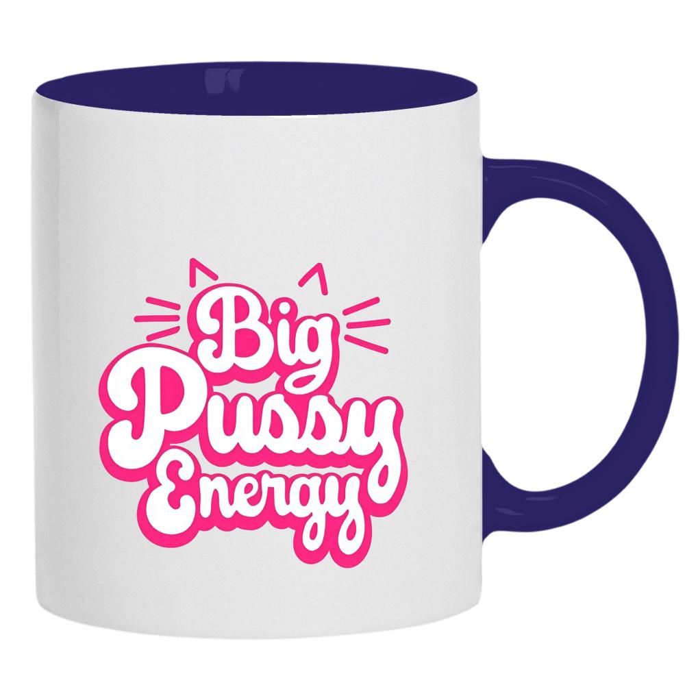 Big Pussy Energy kubek ucho kolor kolor navy