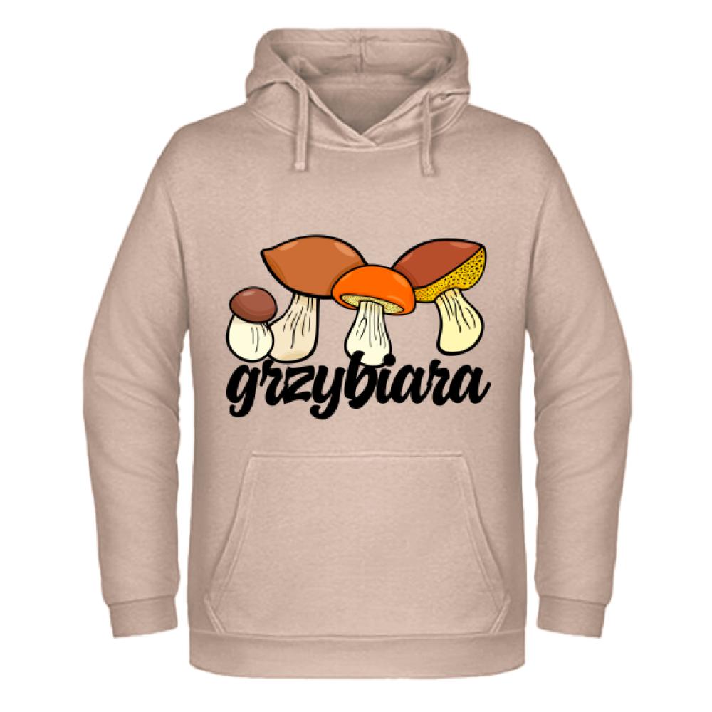 BLUZA Z KAPTUREM GRZYBIARA bluza męska z kapturem kolor dusty rose