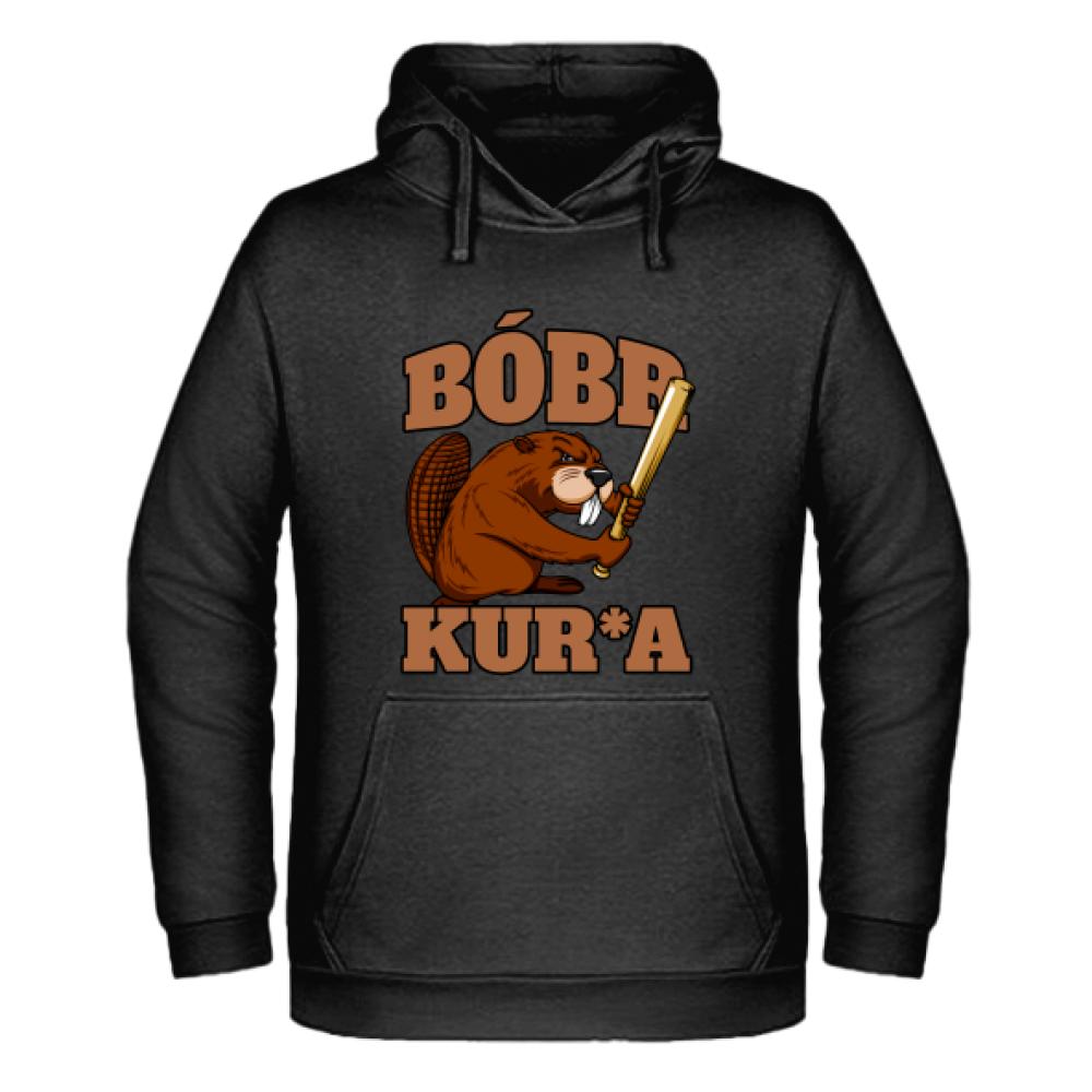 Bóbr Kur*a bluza męska z kapturem kolor zielony