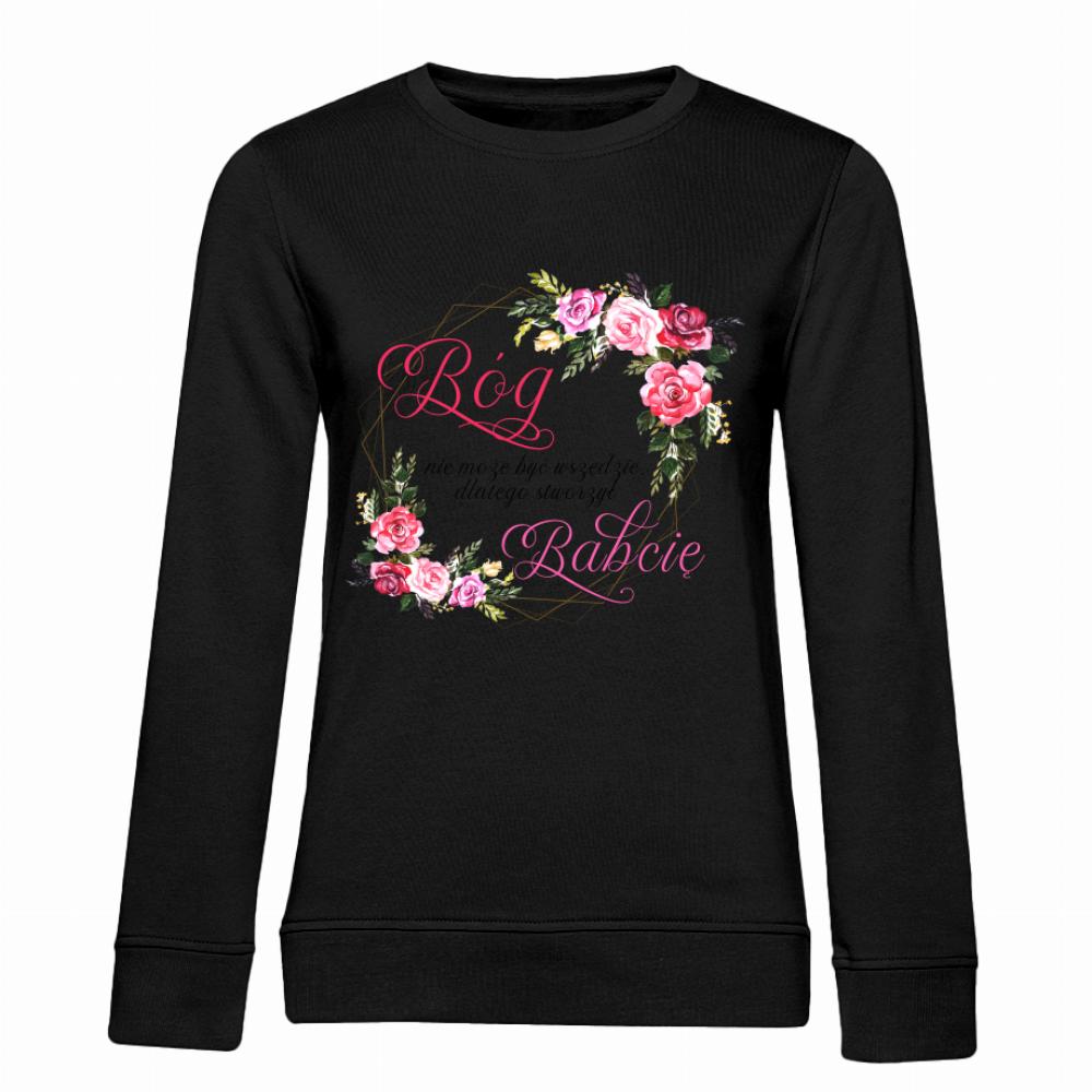 Bóg nie może być wszędzie bluza damska bez kaptura kolor różowy