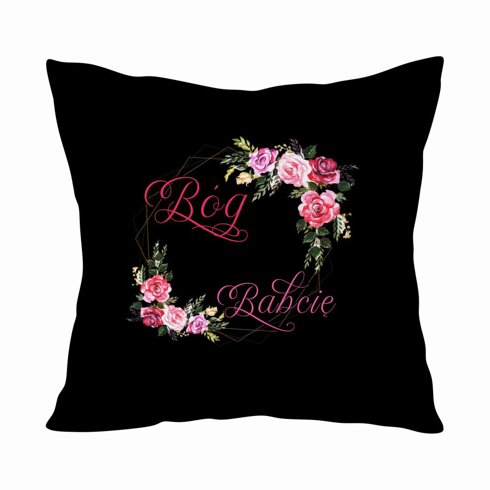 Bóg nie może być wszędzie poduszka kolor różowy