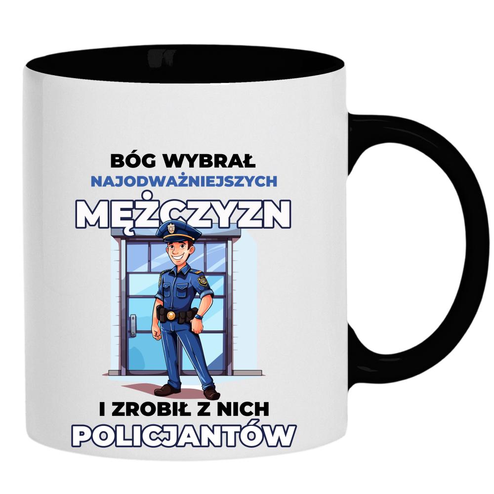 Bóg wybrał Najodważniejszych  kubek ucho kolor kolor czarnyy