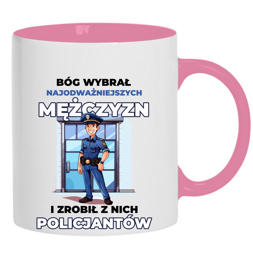 Bóg wybrał Najodważniejszych  kubek ucho kolor kolor różowy