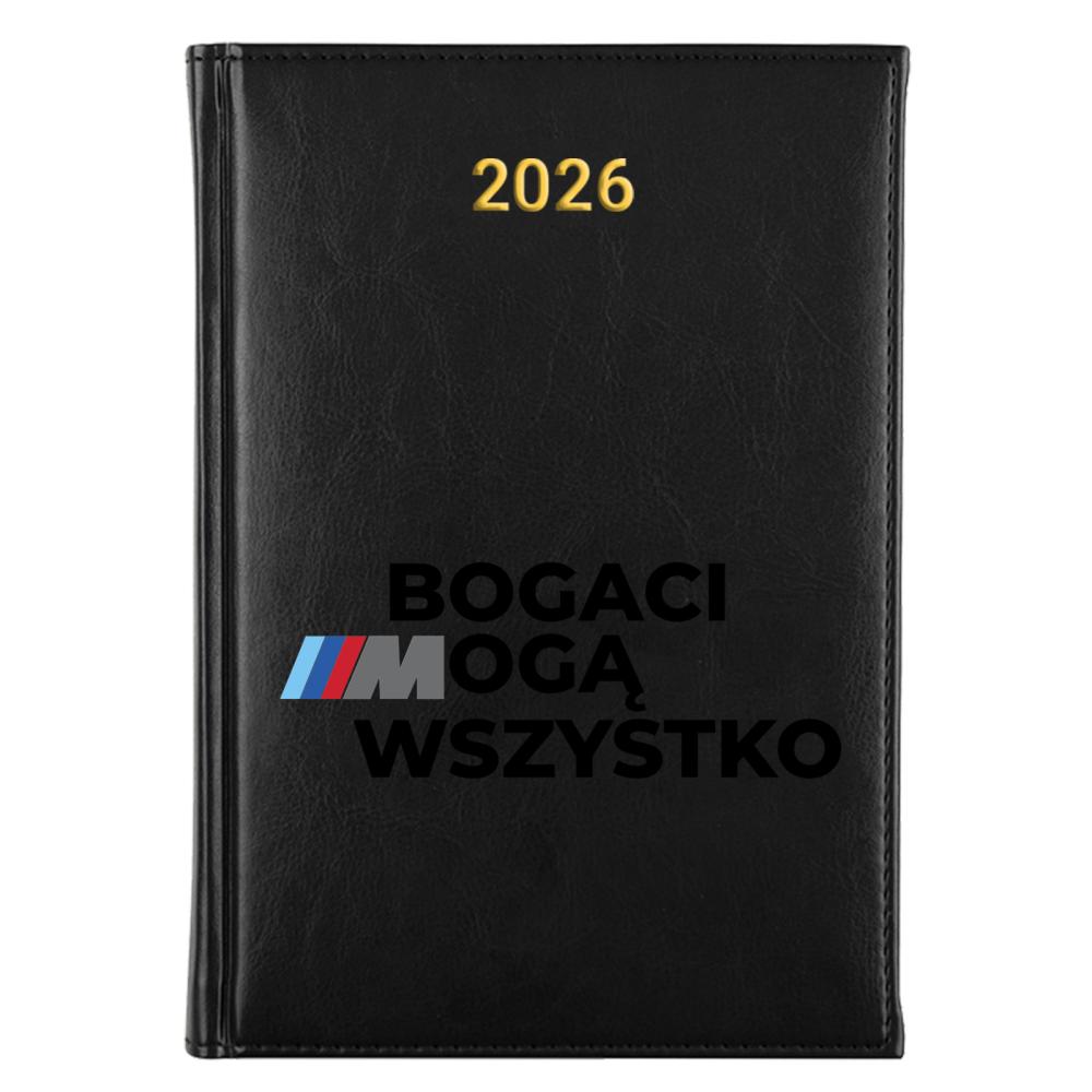 Bogaci mogą wszystko kalendarz książkowy a5 2026 kolor żółty kalendarz