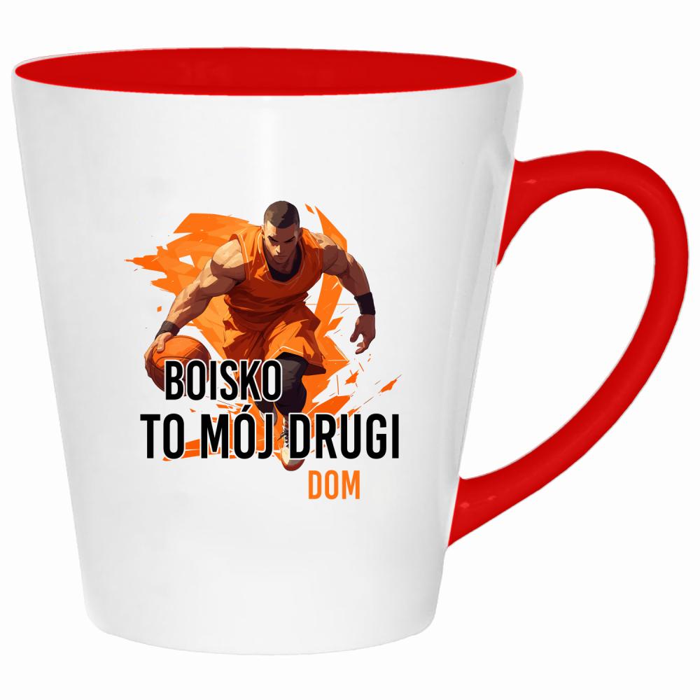 Boisko to mój drugi dom kubek latte kolor czerwony latte