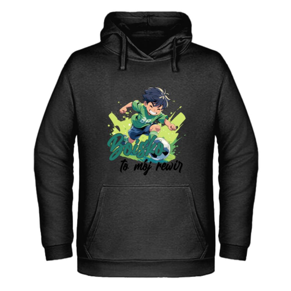 Boisko to pasja zabawa i energia bluza męska z kapturem kolor pink