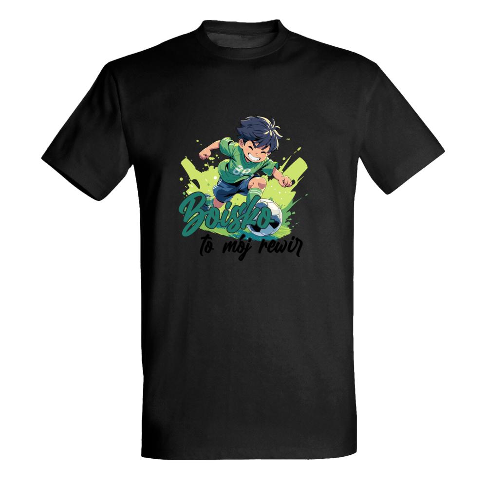 Boisko to pasja zabawa i energia koszulka męska kolor czarny