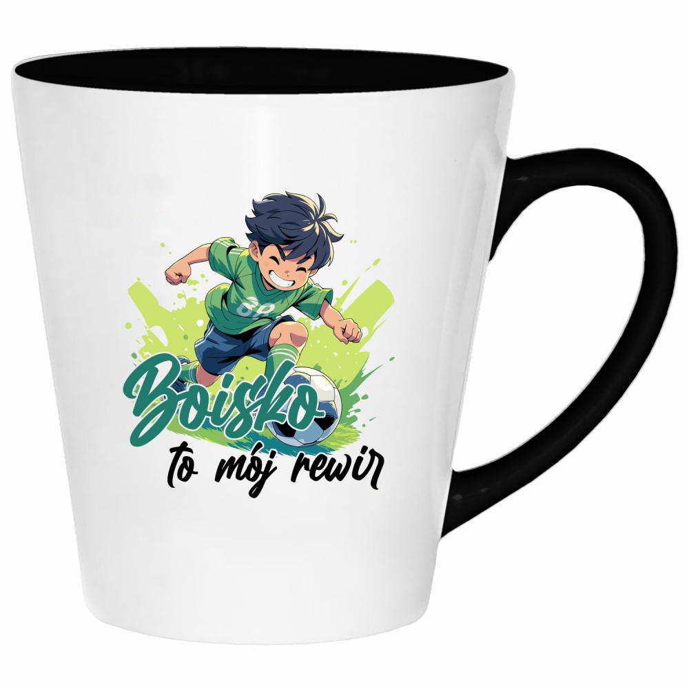 Boisko to pasja zabawa i energia kubek latte kolor żółty