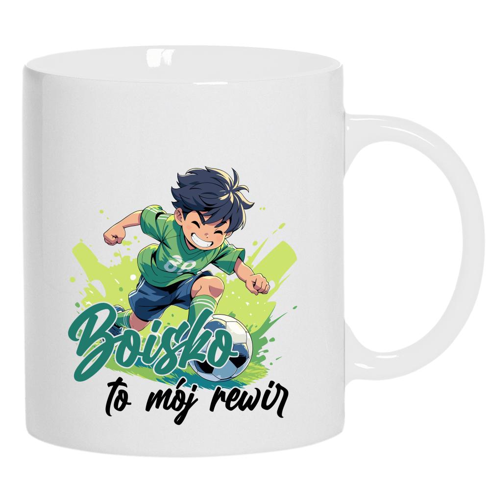 Boisko to pasja zabawa i energia kubek ucho kolor kolor biały