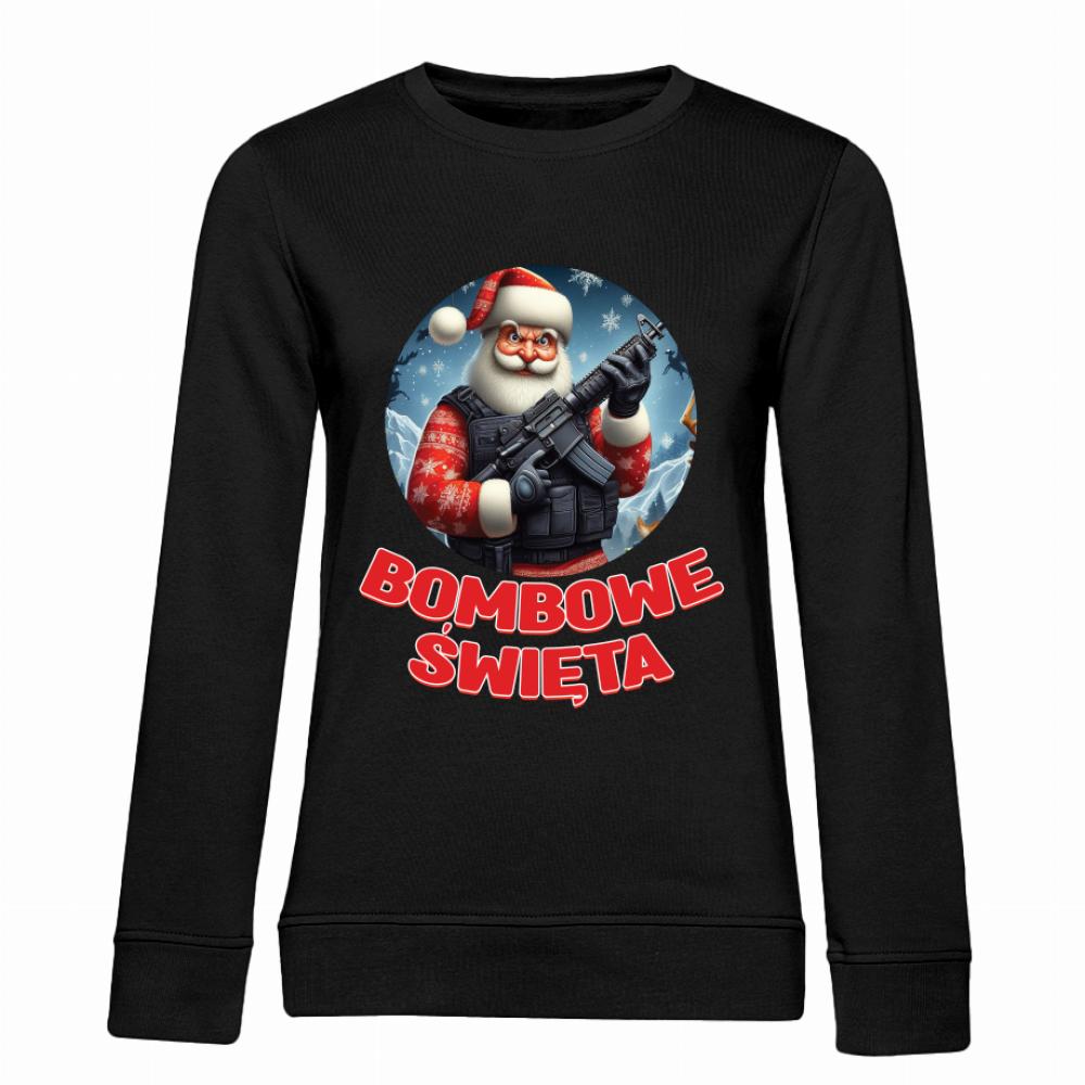 Bombowe Święta bluza damska bez kaptura