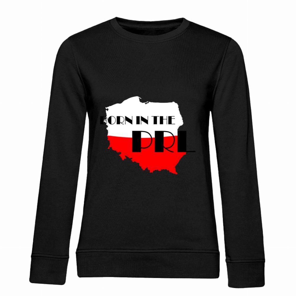 Born in the PRL bluza damska bez kaptura kolor red