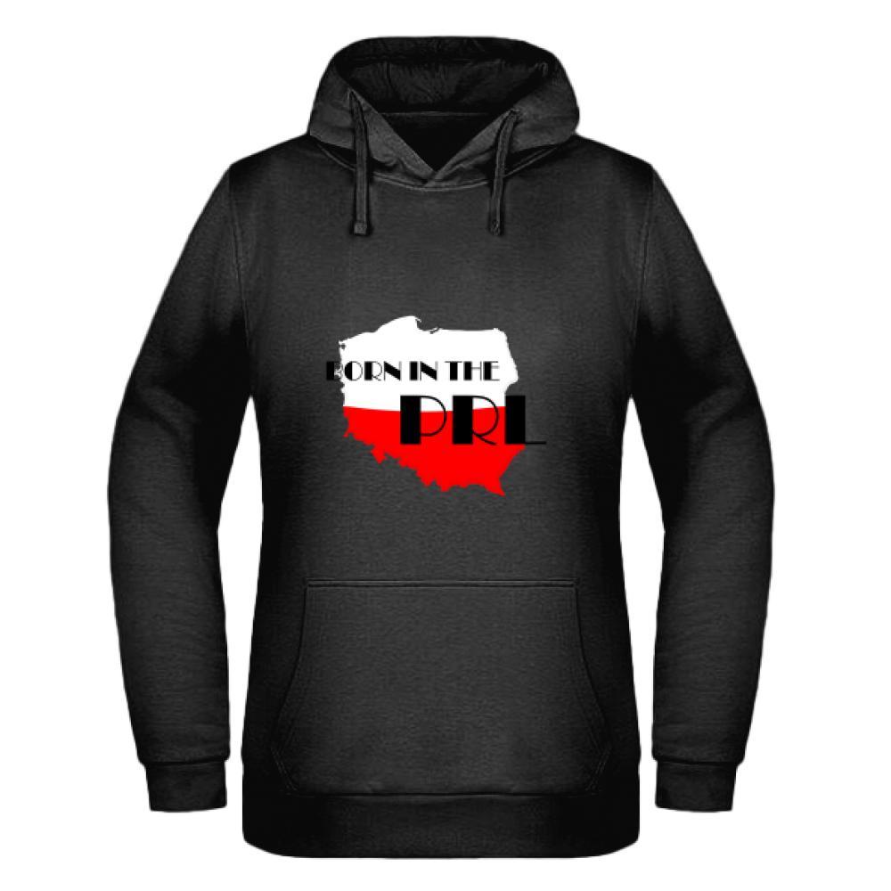 Born in the PRL bluza damska z kapturem kolor żółty