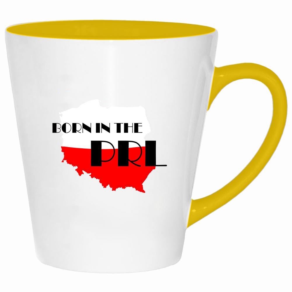 Born in the PRL kubek latte kolor żółtyy