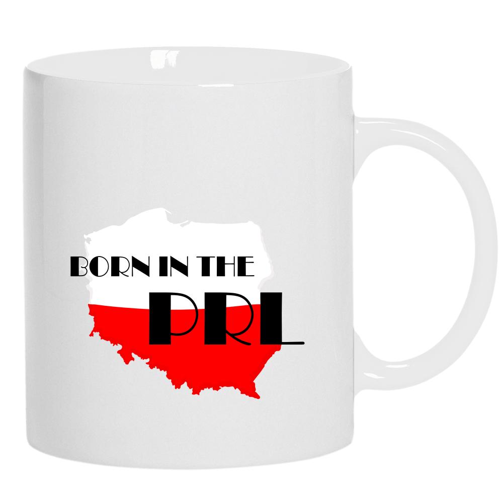 Born in the PRL kubek ucho kolor kolor biały