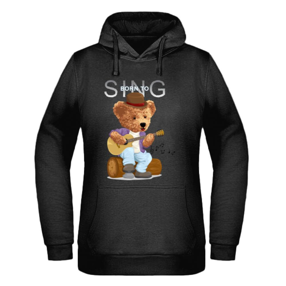 Born to Sing bluza damska z kapturem