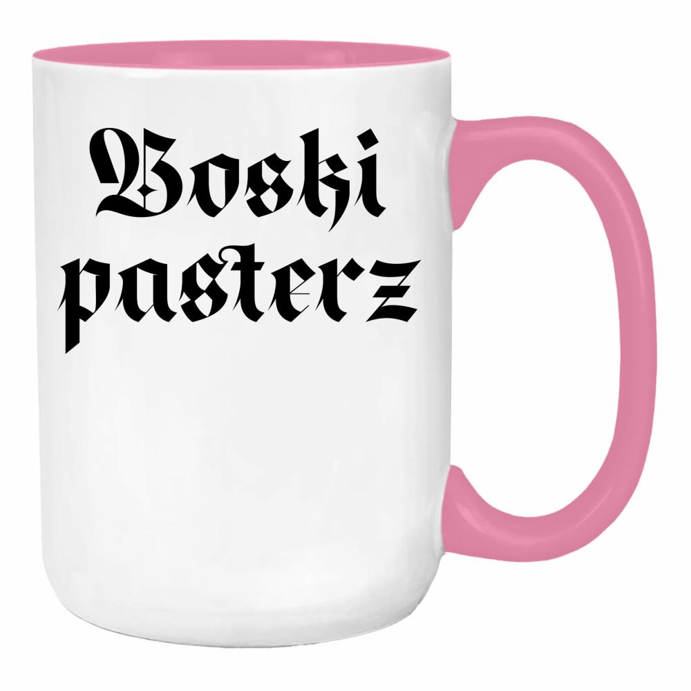 Boski Pasterz duży kubek ucho kolor kolor różowy