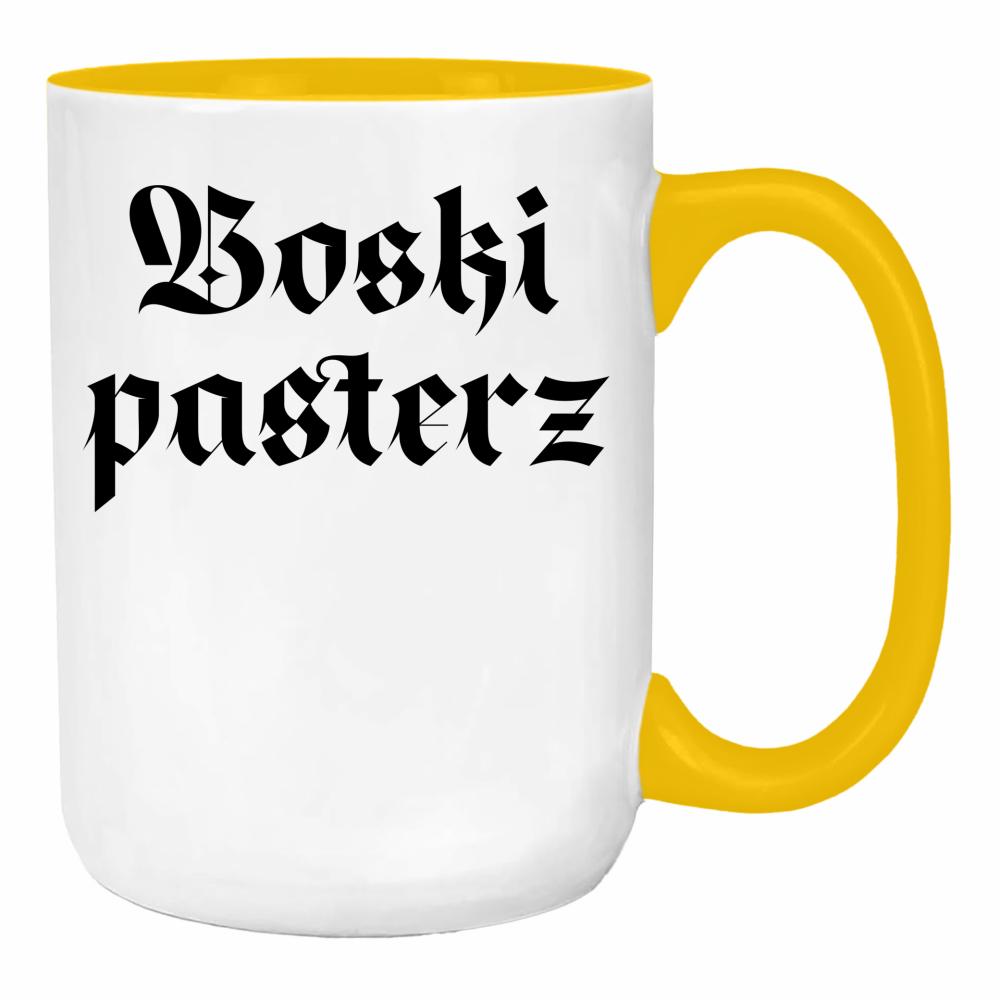 Boski Pasterz duży kubek ucho kolor kolor żółty
