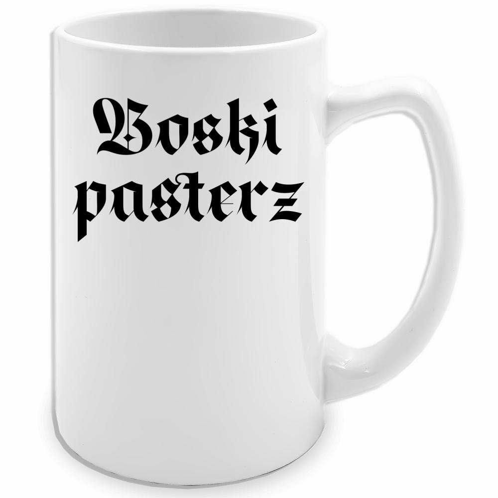 Boski Pasterz kubek biały 413 ml kolor miętowo zielony