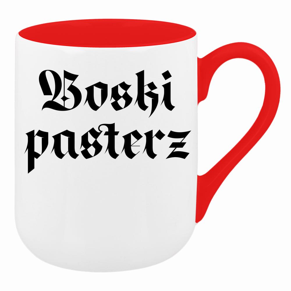 Boski Pasterz kubek coffee kolor czerwony latte