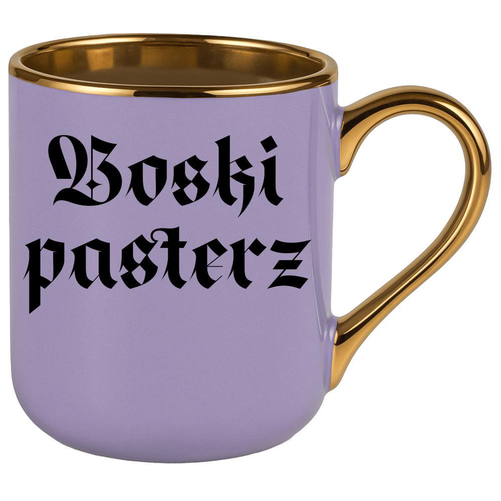 Boski Pasterz kubek elegant fioletowy kolor pastelowy fiolet