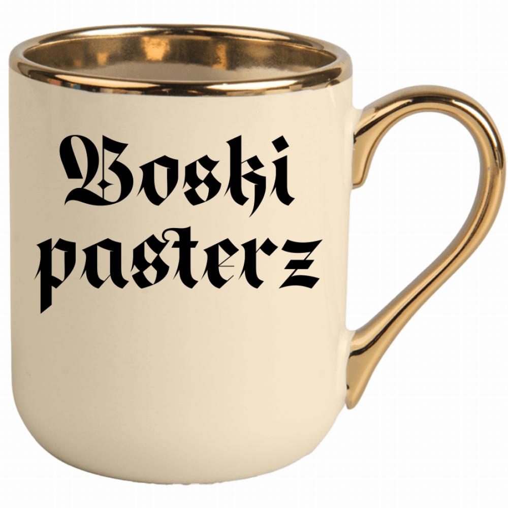 Boski Pasterz kubek elegant kremowy kolor różowy