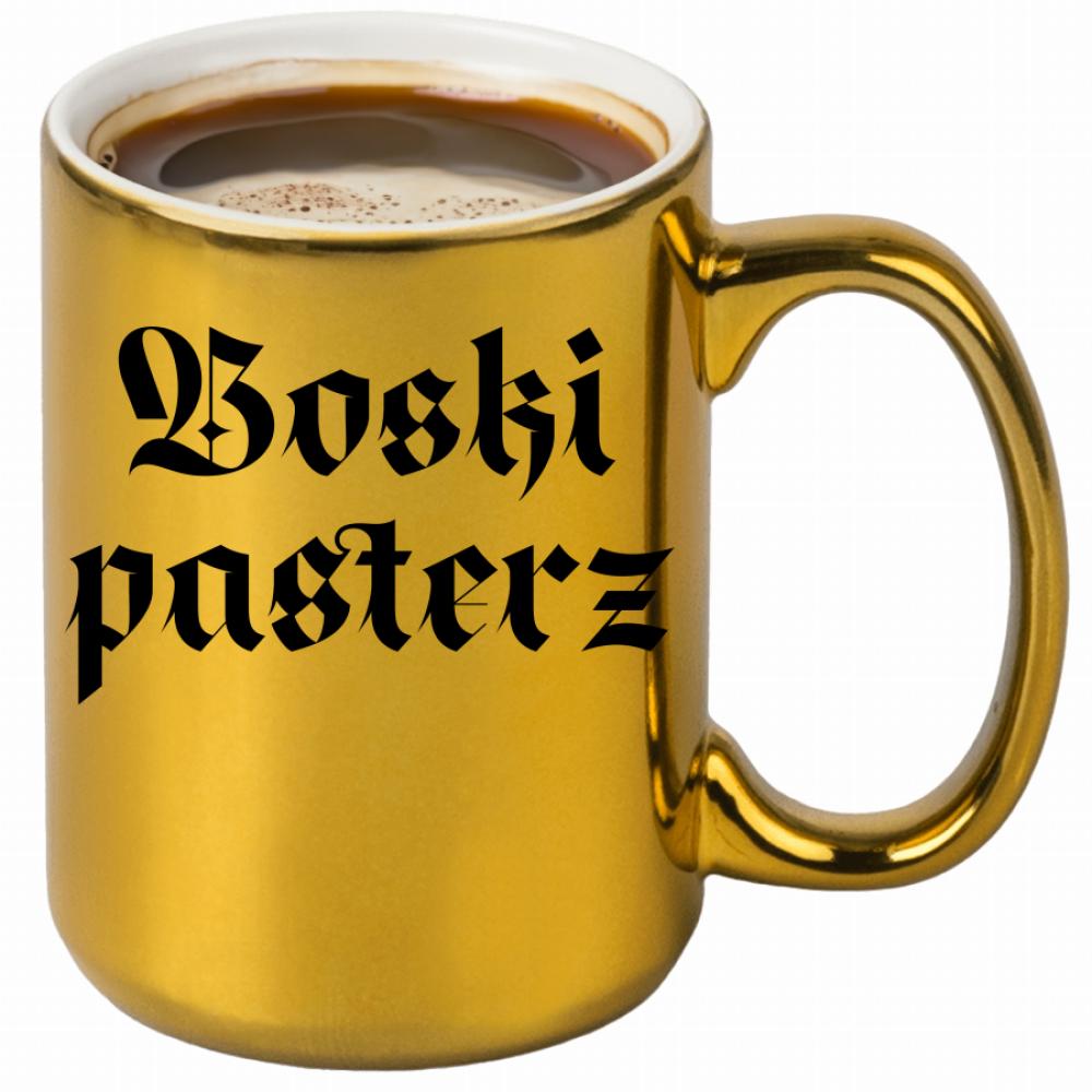 Boski Pasterz kubek złoty kolor czarny