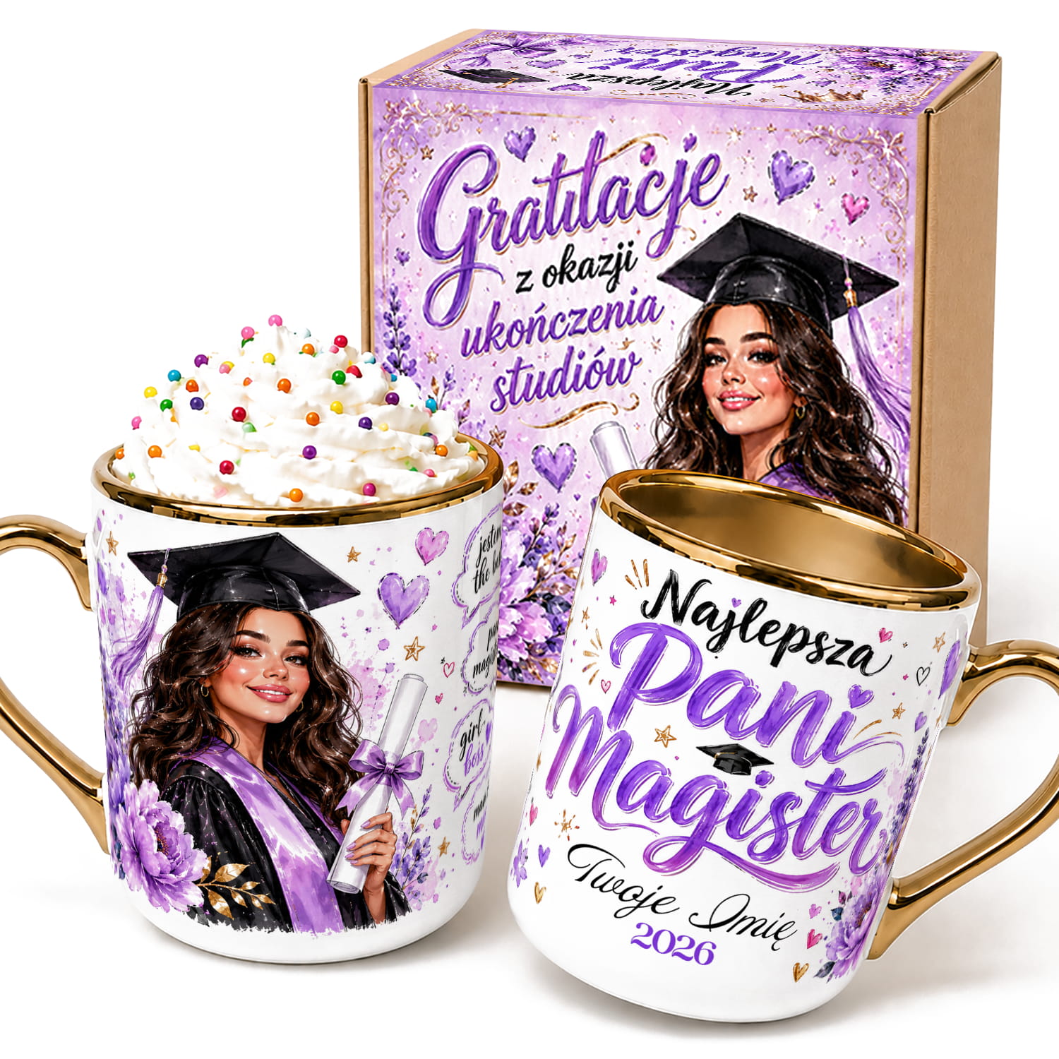 BOX GRATULACYJNY Pani Magister 2026 box kubek elegant