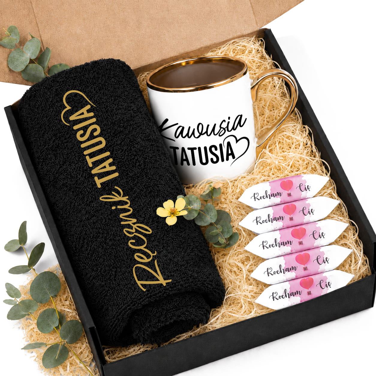 Box prezentowy Ręcznik  Kawusia Tatusia