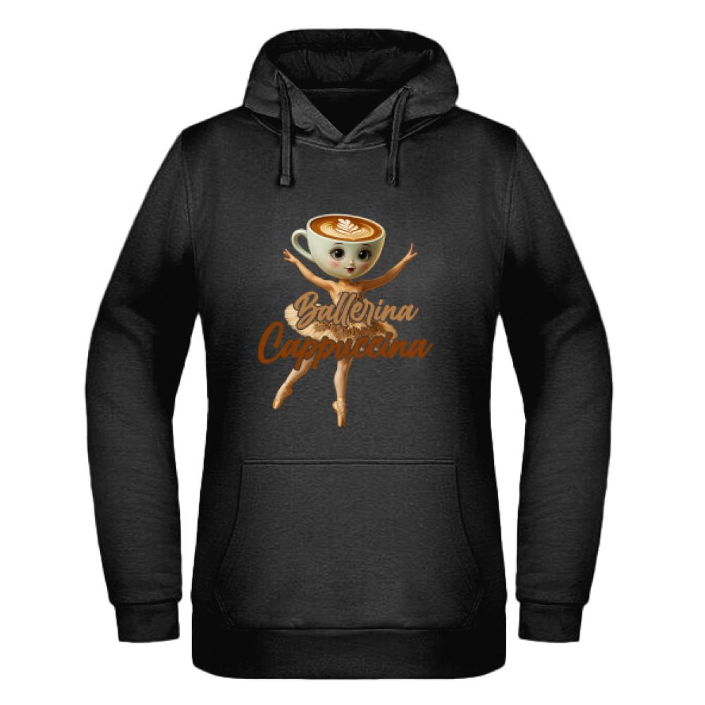 Brainrot Ballerina Cappuccina bluza damska z kapturem kolor żółty